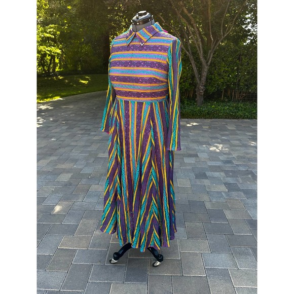 NWT Chic Boutique Lace Maxi Dress Unique Standout OOAK Statement FashionWeek XXL - Picture 9 of 12